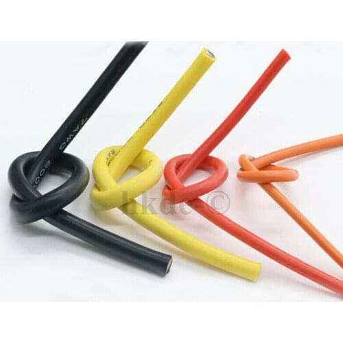 UL Silicone Rubber Cable 4 6 7 8AWG Tinned Copper Flexible Wire HIGH TEMP 600V 1Meter