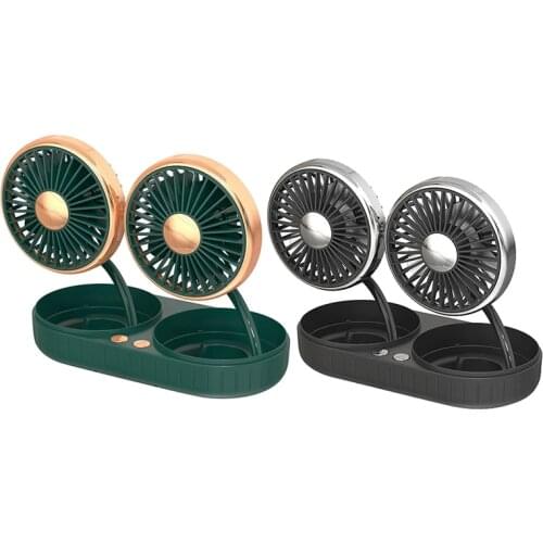 Air Cooling Dual Head Fan Adjustable 360 Degree Rotating Fan 3 Speeds Adjustable Low Noise Ventilation Board Cooler