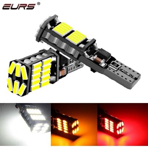 W5W 194 T10 Led Bulbs Canbus 168 194 Led 5w5 for Car Interior Dome Reading Lamp License Plate Light Signal Lamp White Red Amber