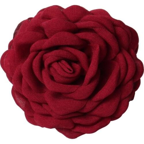 Fabric Rose Flower Hair Claw Clips for Women Girls Hair Clip Barrette Plastic Hair Clamps Headwear Hair Accessories