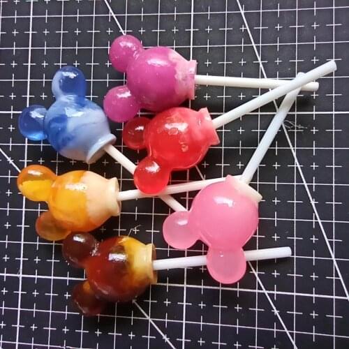 1pcs/lot resin solid micky lollipop candy 57mm simulation of food Cabochon Scrapbook DIY phone decoration