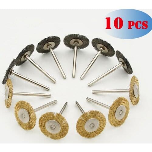 10 Pcs/lot Brass Brush Wire Wheel Brushes Die Grinder Rotary Electric Tool For Engraver,Dreme 25MM Grinder Rotary Brass Brush