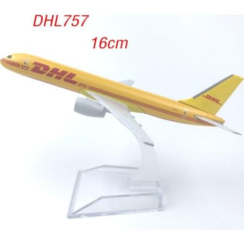 16CM 1:400 Scale B757-200 Model DHL Express Delivery Airlines Alloy Aircraft Plane Collectible Display Model Collection Diecast