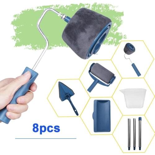 5/8pcs Paint Roller Multifunctional Household Use Wall Decorative Paint Roller Brush Tool Painting Brushes Set