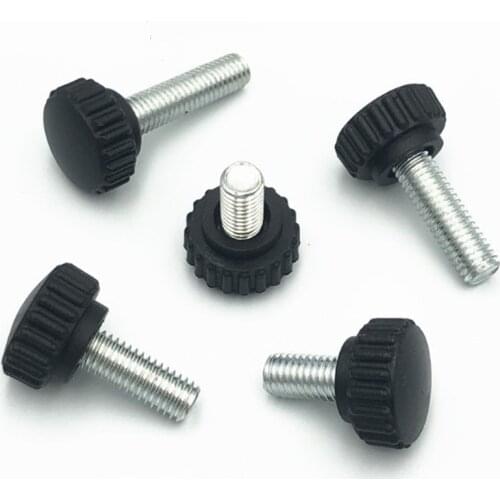 5pcs/lot m3 m4 m5 m6 knurled Nylon Round Plastic Head Handle Thumb Screw Bakelite Bolt Black Bakelite hand screw