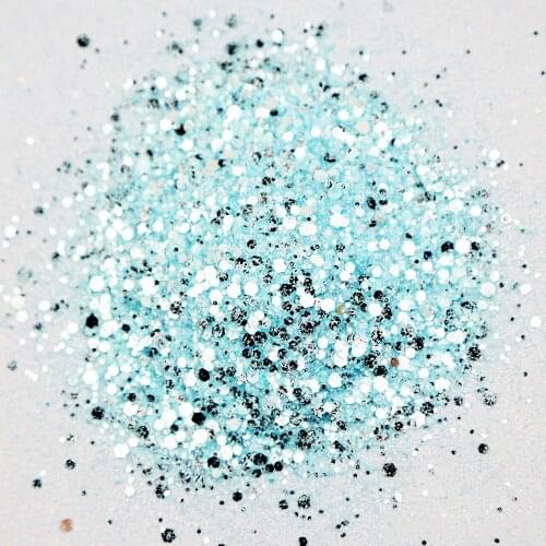50g Japanese Silver MIRROR Hexagon Mixed Glitter Sequins Sweety High-Light PET Ultrathin Art Decoration Nail Glitter Flakes MD69