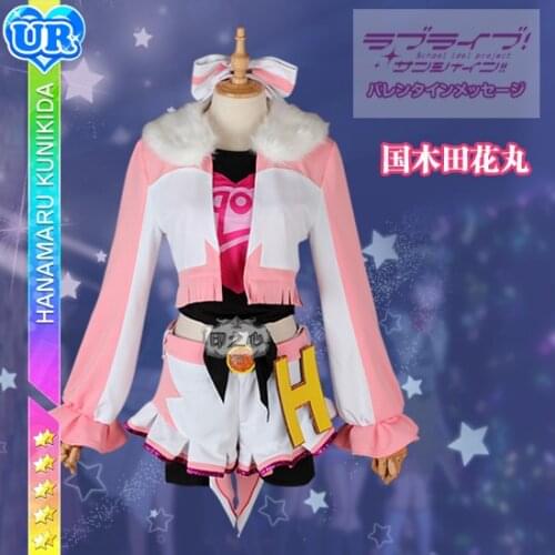 Anime! Lovelive Sunshine Aqours Miracle Wave Kunikida Hanamaru sj Uniform Cosplay Costume For Women 2018 New Free Shipping