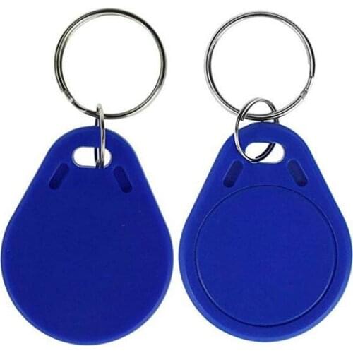 Free shipping 13.56mhz ABS blue rfid keyfob smart chip UID changeable tag 50pieces/ lot