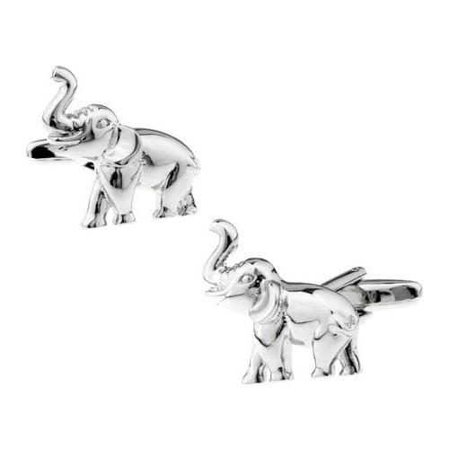 C-MAN Luxury shirt Elephant cufflink for mens Brand cuff buttons cuff links High Quality Silvery abotoaduras Jewelry