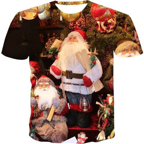 Childrens holiday T-shirt, Christmas T-shirt, mens 3D printed T-shirt, Halloween costume, large printed T-shirt, 6xl, 2021 NEW
