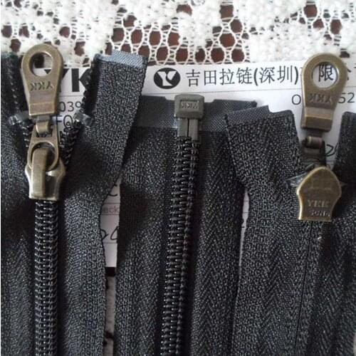 YKK zipper 5 nylon single open black 20-110cm - cardigan down clothing bags