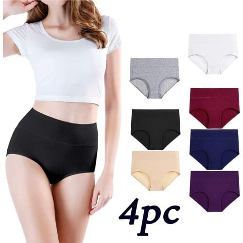 High Quality Seamless Panty Set Underwear Female High Waisted Cotton Underwear Women Stretch Briefs Soft Full Coverage Panties