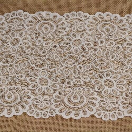 3 Meter/Lot 22cm Black White Lace Fabric DIY Crafts Sewing Suppies Decoration Accessories For Garments Elastic Lace Trim
