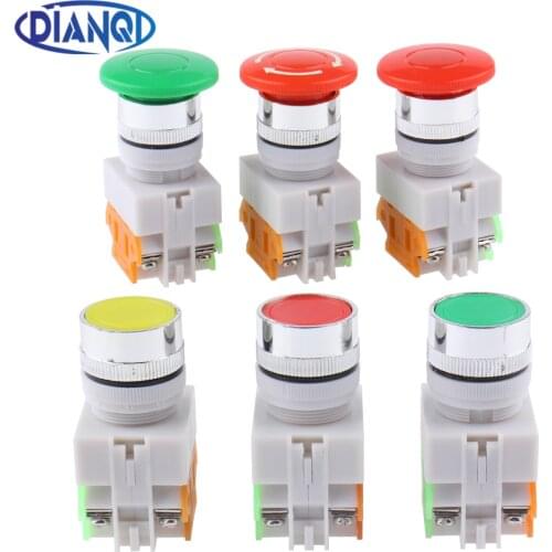 Lay7 lay37 bn LAY7-11bn lay37-11bn Green 1NO1NC Momentary self-Reset Push Button Switch high quality