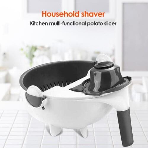 Multi-functional Fruit Vegetable Cutter Peeler Chopper Blades Kitchen Tool with Drain Basket Kitchen Gadgets
