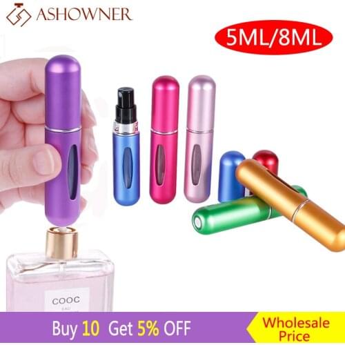 5ml/8ml Refillable Perfume Bottle Aluminum Perfume Atomizer Spray Bottle For Travel container perfume women cosmetic makeup tool
