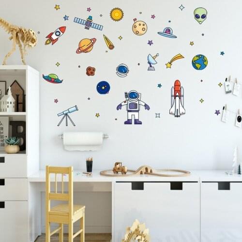 Cartoon Wall Stickers for Kids Room Bedroom Decoration Aesthetic Self Adhesive Poster PVC Wallpaper Mural