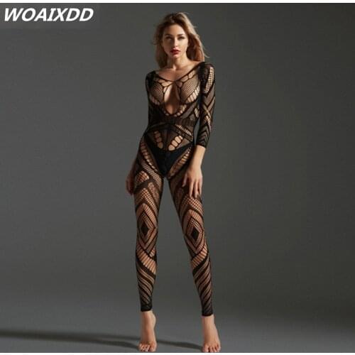 Lingerie Nightwear Body Stocking Sexy Bodysuit Crotchless Porn Women Clothing Underwear Nightgown Fishnet Sleepwear Sex Products