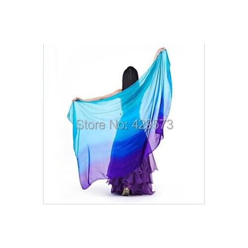 New Arrival nice 100% real Silk Belly Dance Veils with 13 colors available
