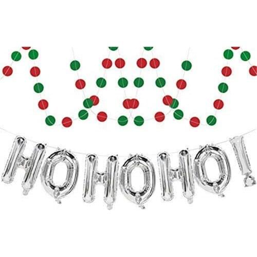Omilut Christmas Decor HOHOHO Balloon Merry Christmas Tassel Balloon Supplies Happy New Year 2020 Christmas Home Decor