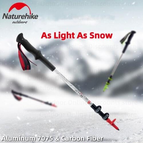 Naturehike Trekking Poles Folding Carbon Fiber Ultralight Hiking Stick Foldable Hiking Poles Trekking Stick Walking Sticks Poles