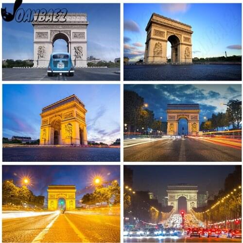 Modern Arc De Triomphe Landscape Diamond Painting 5D Di Building Night View Diamond Embroidered Wall Art Diamond Home Decoration