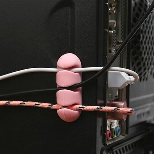 Storage Neat Cable Holder Silicone Cable Organizer Flexible Usb Winder Management Clips Holder for Mouse Keyboard Earphone Heads