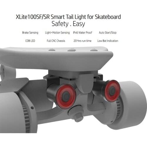 Skateboard Xlite100 Light Warning LED Lights Waterproof Usb Chargeable Night Warning Lamp 2 Pcs for Longboard Electric Scooter