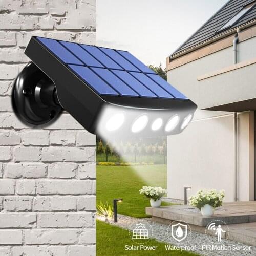 LED Rotatable Solar Wall Light Outdoor Waterproof Human Body Sensor with Bracket Suitable for Garden Path Lighting Street Light
