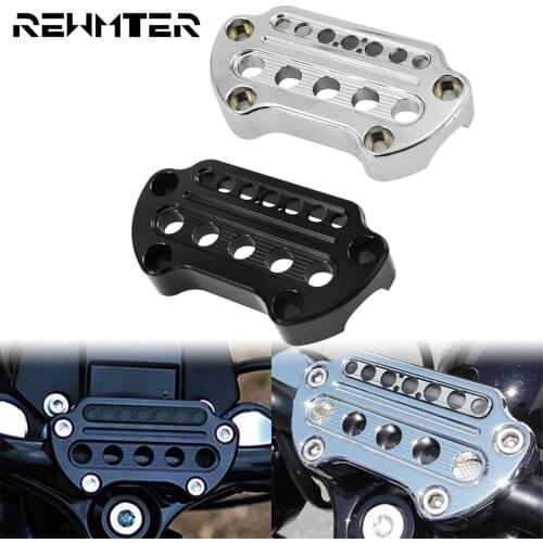 Motorcycle Indicator Light Lamp Handlebar Top Bar Riser Clamps Mount For Harley Sportster XL 883 95-up Dyna FXDF Fat Bob 06-up