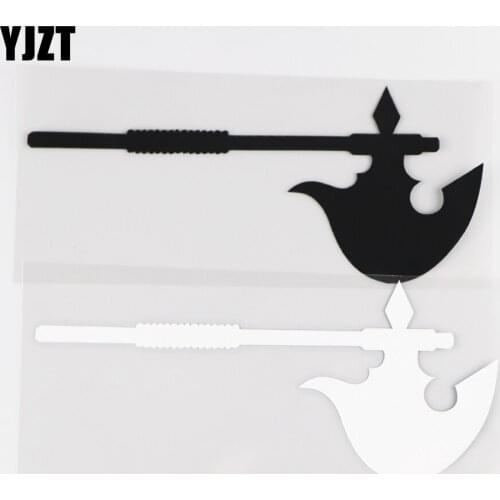 YJZT 7.0CM×16.6CM Martial Arts Equipment Big Board Axe Creative Vinyl Body Decal Personalized Car Stickers 1C-0055