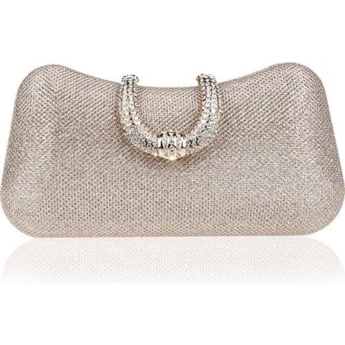 Women Evening Bag Luxury Black/Silver Wedding Party Bag Diamond Rhinestone Clutches Crystal Bling Gold Clutch Bag Purses WY167