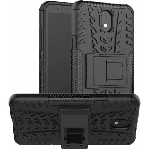 Armor Tough Rugged Shockproof Dual Layer Hybrid Hard/Soft Slim Protective Case with stand for LG K30 2019,LG X2 2019