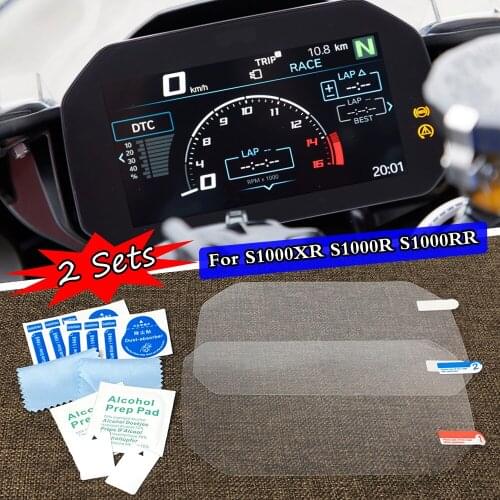 2 SET For S1000RR S1000XR S1000R 2021 2020 2019 Motorcycle Part Dashboard Cover Cluster Scratch Protection Film Screen Protector