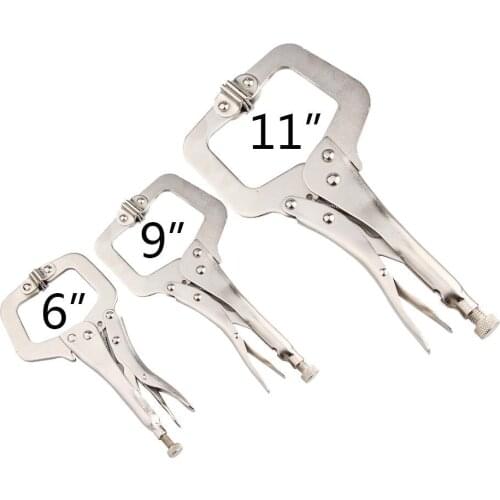 3pcs/set 6/9/11 Inch Alloy Steel C Clamp Vise Grip Locking Welding Quick Pliers