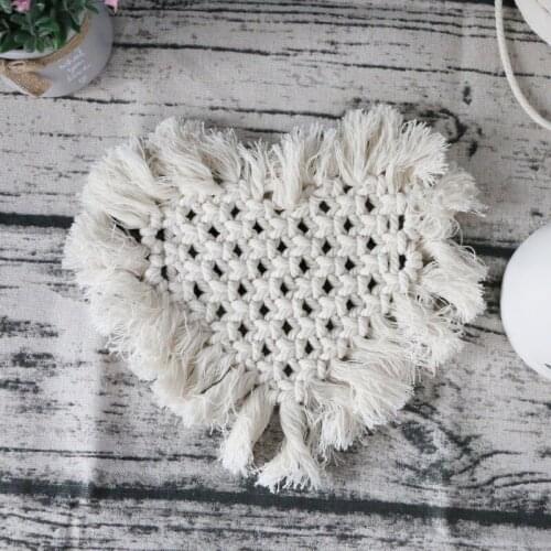 5pcs/lot Cotton Rope Thicken Handmade Woven Insulation Non-slip Coffee Tea Cup Pad Cushion Table Placemat Kitchen Accessories