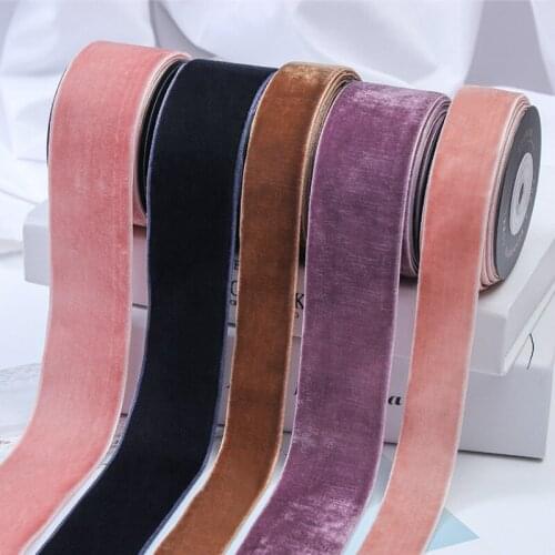 9yards 1-4cm Soft Comfortable Velvet Ribbon Headband Clips Bow Christmas Decoration DIY Handmade Ribbon Gift Wrapping Ribbons