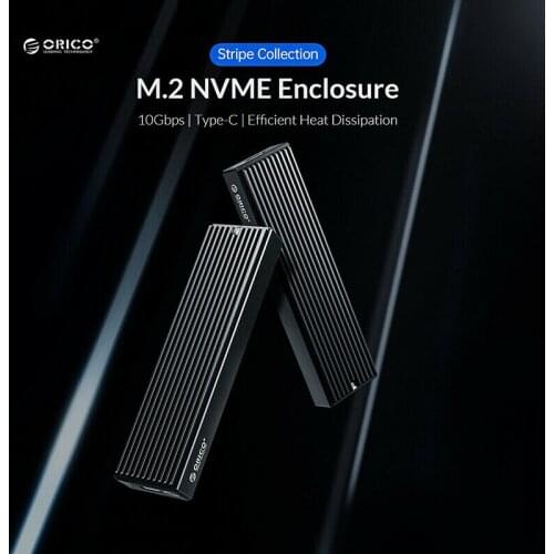 Black ORICO M2PV-C3 M.2 NVME SSD Mobile Hard Disk Drive Case Enclosure Box