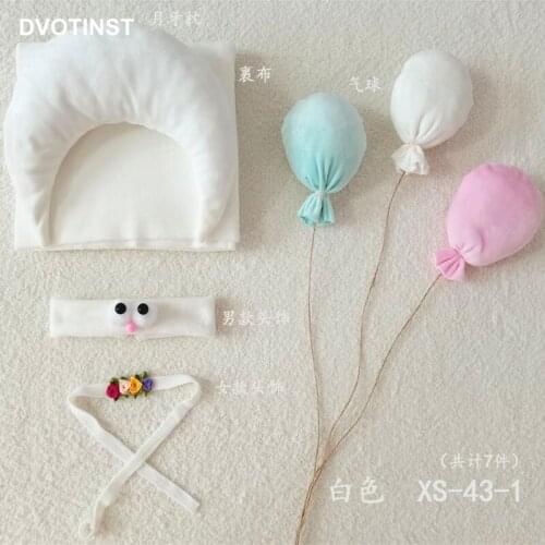Dvotinst Newborn Baby Photography Props Moon Wrap Headbands Balloons Sets Background Blanket Backdrop Studio Shooting Photo Prop