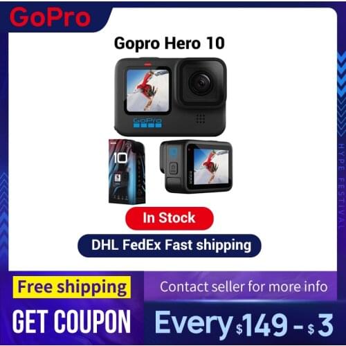 Presale GoPro HERO 10 Black Action Camera 4K 5.3K Front Screen Sports Cam 23MP GP2 Waterproof Mini Video Camera vs GoPro HERO 9