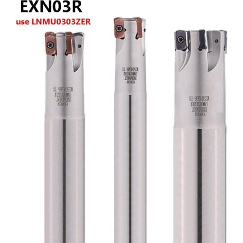 OYYU EXN03R Fast Feed Milling Tools Bar LNMU0303ZER-MJ Milling Cutter Carbide Inserts LNMU Instead of BAP300R 16 17 20 25 mm
