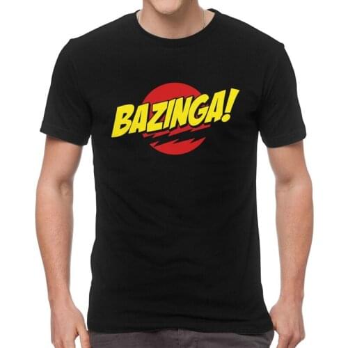 The Big Bang Theory T-shirt Mens Novelty T Shirt Short Sleeve Cotton Bazinga Sheldon Cooper Geek TBBT Tshirt Unique Tee Top