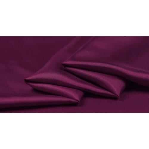 Howmay pure silk fabric habotai 8m/m 114cm 45" roseo purple color 90# habutai fabric for decor clothes lining fabric