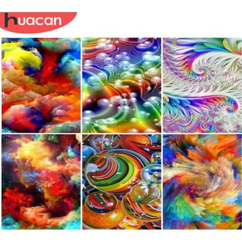 HUACAN 5D DIY Diamond Mosaic Flower Picture Of Rhinestone Cross Stitch Diamond Painting Full Square Abstract Decoration For Home