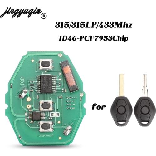 Jingyuqin 3 Buttons 315/315LP/433Mhz With ID46-7953 Chip Remote Car Key Circuit Board Fob For BMW 3 5 7 Series CAS2 System