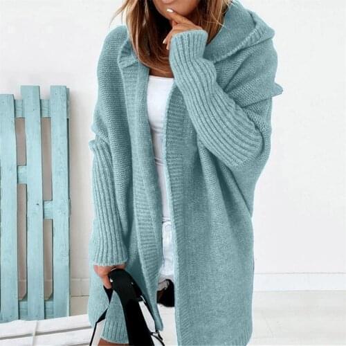 Womens Open Front Oversized Cardigan Sweaters Knit Long Sleeve Boyfriend Chunky Outwear Coat Chunky With Pockets kardigan truien