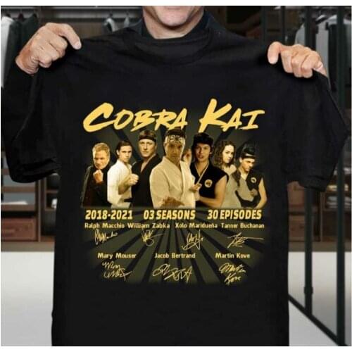 Cobra Kai 2018 2021 03 Season 30 Episodes Signatures T-Shirt Gift For Fan Style Tee Shirt
