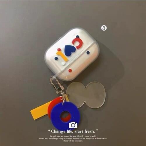 Korean Letter Simple Cover For Apple Airpods 2/1 Earphone Coque Soft Protector Fundas Airpods Pro Air Pods Covers Earpods Case