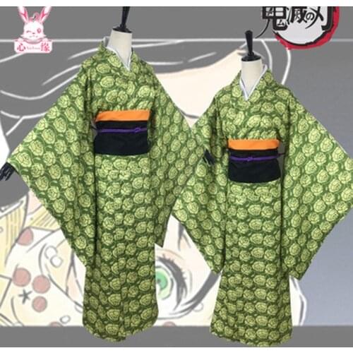 Anime Comic Demon Slayer Kimetsu No Yaiba Cosplay Costumes Kotoha Cosplay Costume Japanese Kimono Uniforms Clothes Long Suits