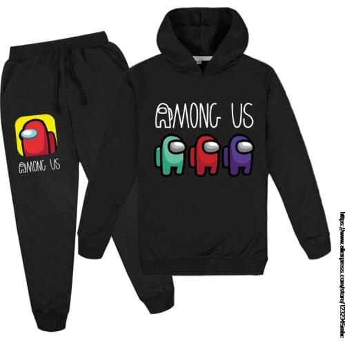 Game Among Us Kids Clothes for Boys Cotton Costume Birthday Suit Long Sleeve Childrens Sport Suits Hoodies Tops +Pants Sets